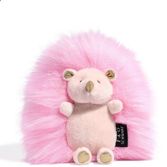 FAO Schwarz 6" Sparklers Pink Hedgehog Toy Plush - Picture 2 of 15